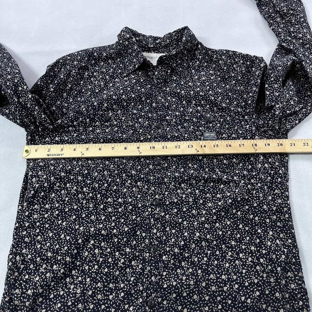 Denim & Supply‎ Ralph Lauren Shirt Men Medium Navy Micro Floral Button Up